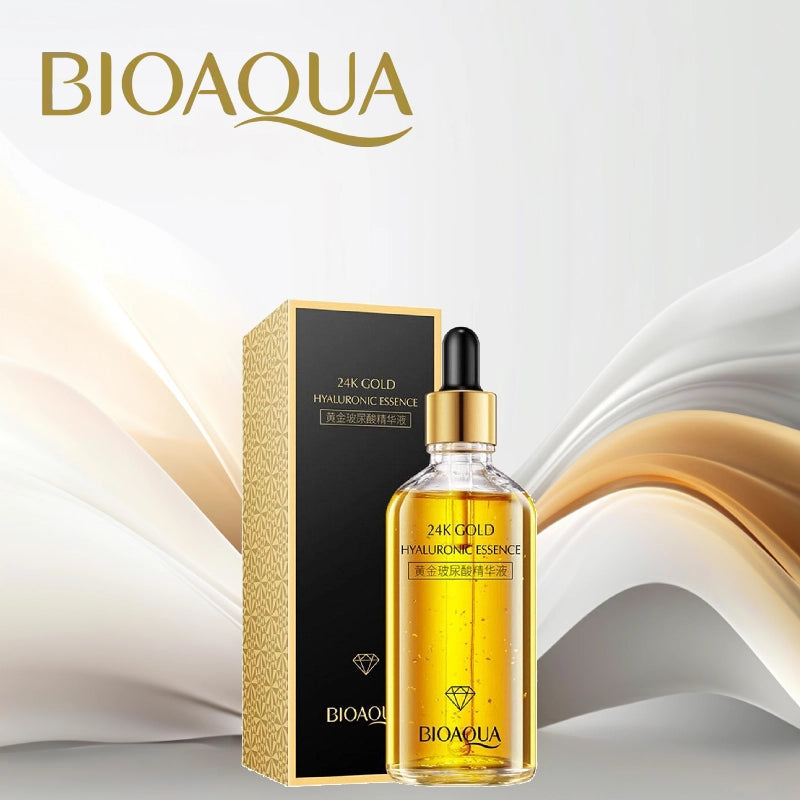 EXILIR SERUM DORADO 24K - Bioaqua. Revela una piel radiante con el lujo del oro 24K