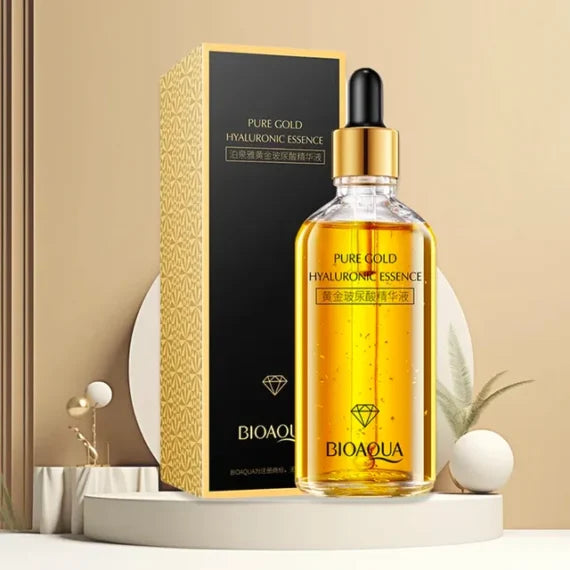 EXILIR SERUM DORADO 24K - Bioaqua. Revela una piel radiante con el lujo del oro 24K